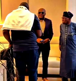 Obasanjo, Allen Onyema spotted on Air Peace London Flight