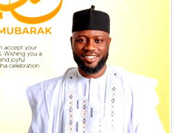Anyebe felicitates Muslims on Eid-el-Kabir, urges youths to embrace peace, productivity