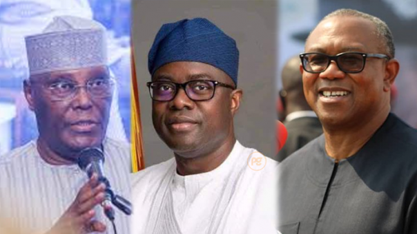 Makinde-Atiku-Obi-604x340-1 2027: Atiku, Obi, Amaechi, Makinde, Hayatu-Deen set to battle Tinubu