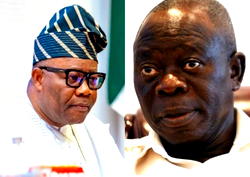 Drama in Senate as Oshiomhole, Akpabio clash over amended rules