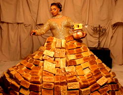 AMVCA: BBNaija’s Queen sparks Guinness World Records buzz after bread outfit
