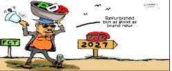 Cartoon: ‘Bend down select, sorry, come and elect’