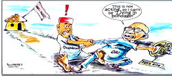 Cartoon: Okonkwo let go, things have fallen apart