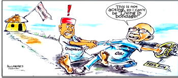 Cartoon: Okonkwo let go, things have fallen apart