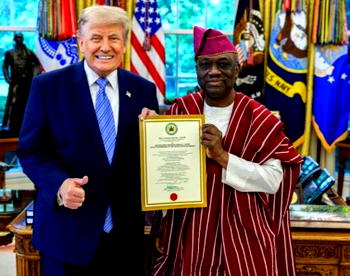 Trump welcomes Nigeria’s envoy Are, signals stronger US–Nigeria ties