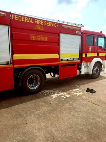 Edo community protests removal of firetruck fire razes spare parts market