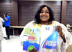 Actress Foluke Daramola picks APC nomination forms for House of Reps