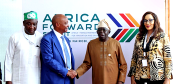 Photos: Tinubu, CAF president meet in Kenya