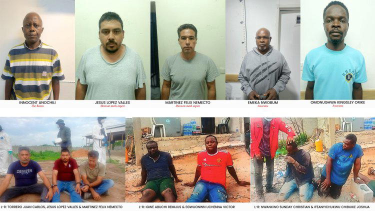 NDLEA busts Nigerian-Mexican meth cartel, seizes N480bn drugs, arrests 3 Mexicans