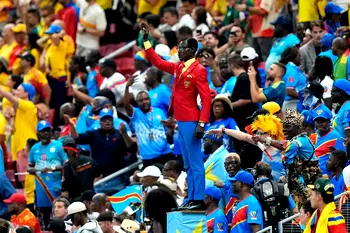 Photos: DR Congo statue fan makes World Cup debut in Colombia clash