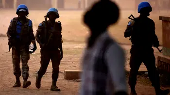 Three UN peacekeepers wounded in attack on Central Africa base