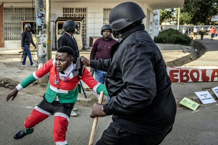 One shot as Kenyan protests at US Ebola centre tur