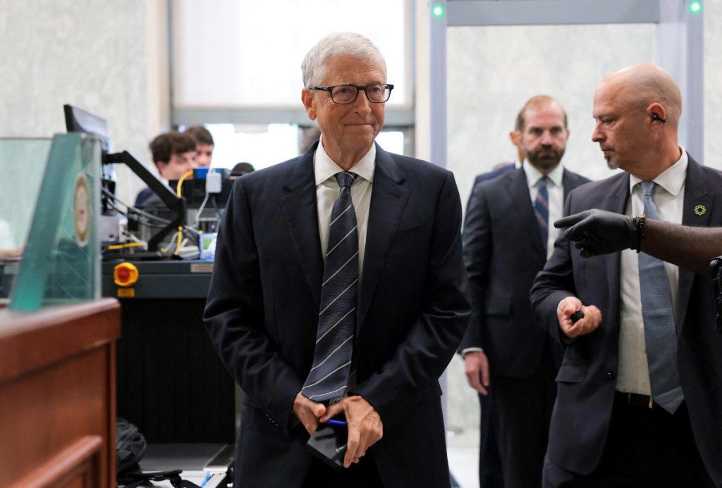 Bill Gates arrives for questioning in US Congress 
