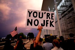 ‘You’re No JFK’: Washington centre removes Trump’s name from facade
