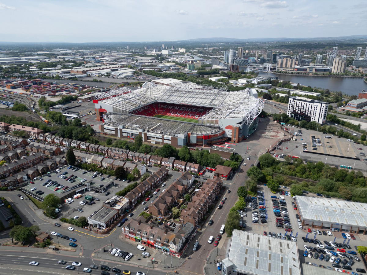 Manchester United acquire land for proposed 100,000‑seat stadium.