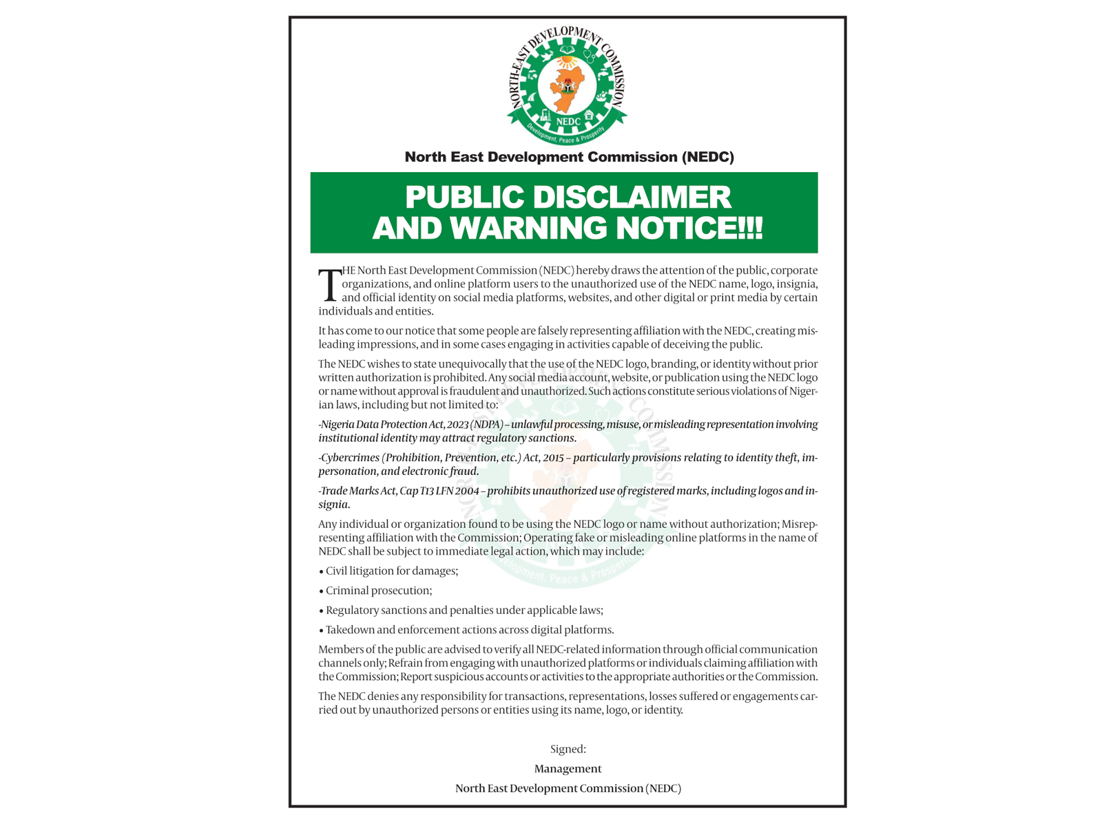 Public Disclaimer And Warning Notice!!!