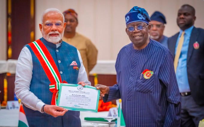 Tinubu congratulates Indian Prime Minister Narendra Modi on 