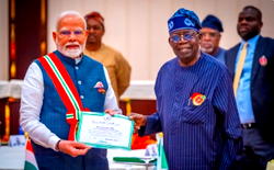Tinubu congratulates Indian Prime Minister Narendra Modi on setting service record