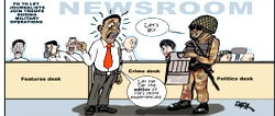 Cartoon: ‘Do you now have enough bullets and vests?’