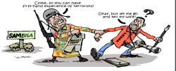 Cartoon: ‘Let’s go, pen is mightier than sword’
