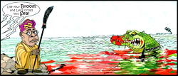 Cartoon: ‘Your Excellency, please, focus left’