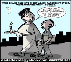 Cartoon: Study in darkness, exam in darkness, hustle in darkness, governance in darkness …