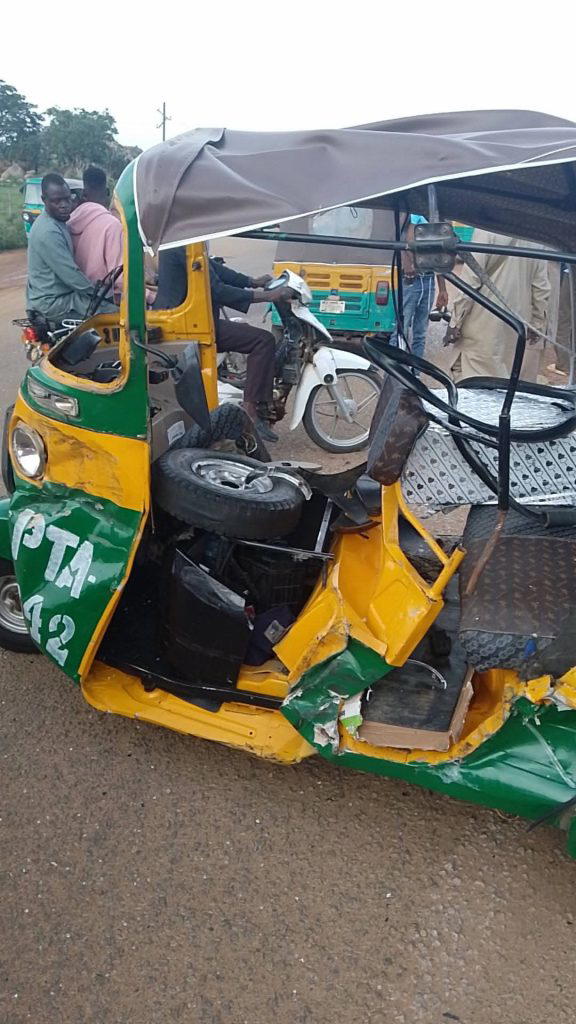 One person killed and three injured in tricycle collision in Jos.