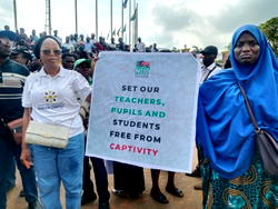 Teachers protest in Lagos, demand release of Oyo abduction victims