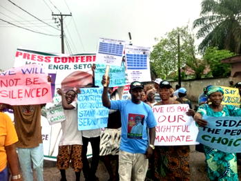 APC members protest in Badagry, demand review of assembly primary election result