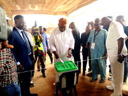 Ex-Governor Ugwuanyi votes, commends peaceful conduct of electorate