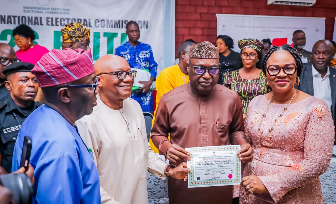 Gov Oyebanji receives certificate of return from INEC