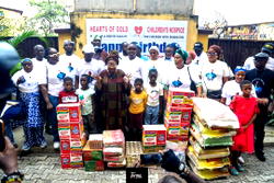 Gbaja @ 64: Laguda, Odunuga-Bakare donate materials to orphanage home, new borns