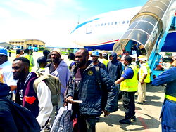 Photos: Nigerians repatriated from South Africa arrives Lagos
