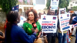 Ebonyi Central primary: Supporters protest, demand restoration of Asaga’s mandate