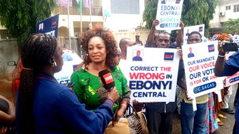 Ebonyi Central primary: Supporters protest, demand restoration of Asaga’s mandate