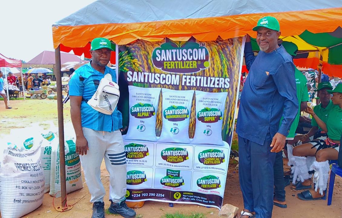Food Production: Santuscom unveils Organo-Mineral Fertiliser to farmers