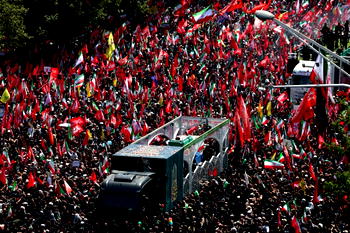 Khamenei funeral procession begins in Tehran as huge crowds expected