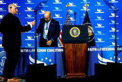 Trump suspends teleprompter operator for allegedly betting on speeches