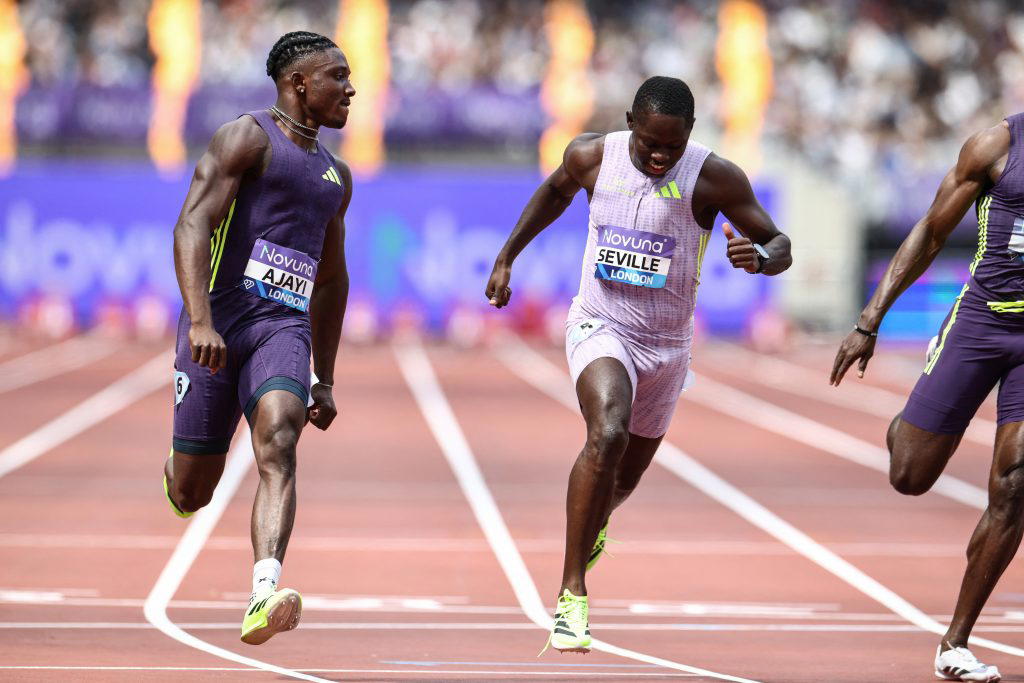 Kayinsola Ajayi triumphs over Seville once more at London Diamond League 100m event