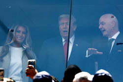 Trump arrives at stadium for World Cup final