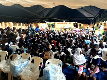 Prestige Elite Club, partners seek end to menstrual stigma, distribute sanitary pads to schoolgirls