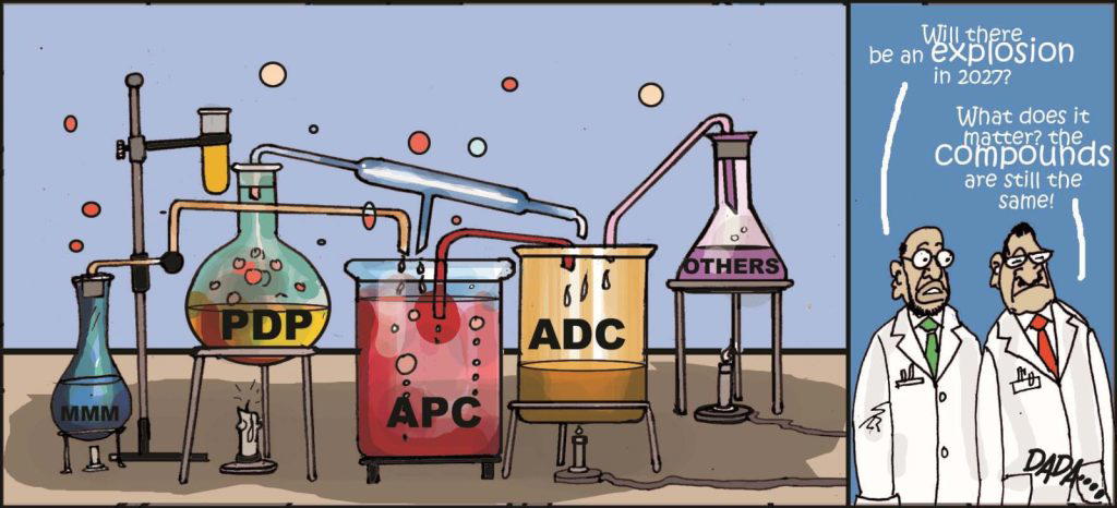 Nigerian politicians likened to chemistry professors in satirical cartoon