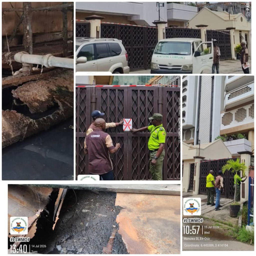 Lagos authorities shut down Ikoyi property for discharging untreated sewage