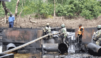 Navy discovers illegal crude oil storage hub, recovers 20,500 litres in Rivers