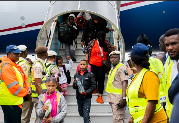 Photos: Final evacuation flight brings 308 Nigerians home from South Africa