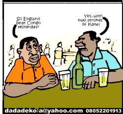 Cartoon: England Kane Congo two strokes