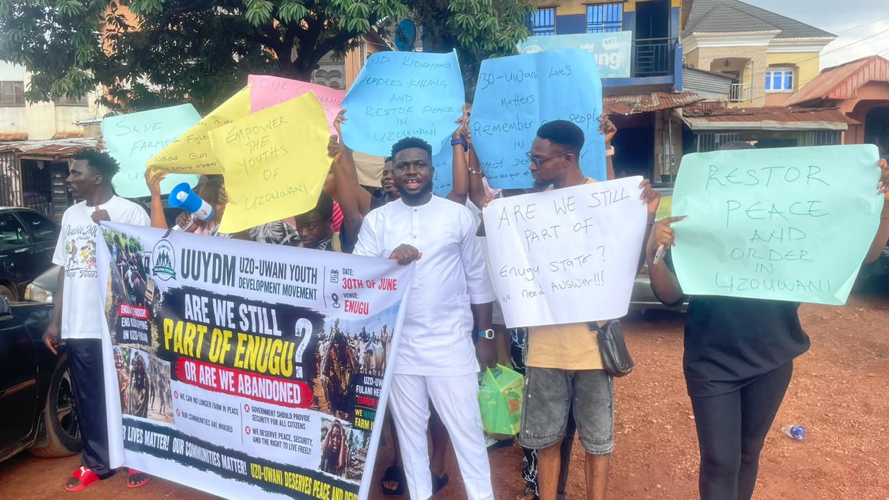 Uzo-Uwani Youths stage peaceful protest, seek government intervention