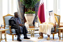 Yakubu presents Letter of Credence to Amir of Qatar