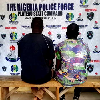 Police arrest two suspected arms traffickers, recover firearms in Plateau