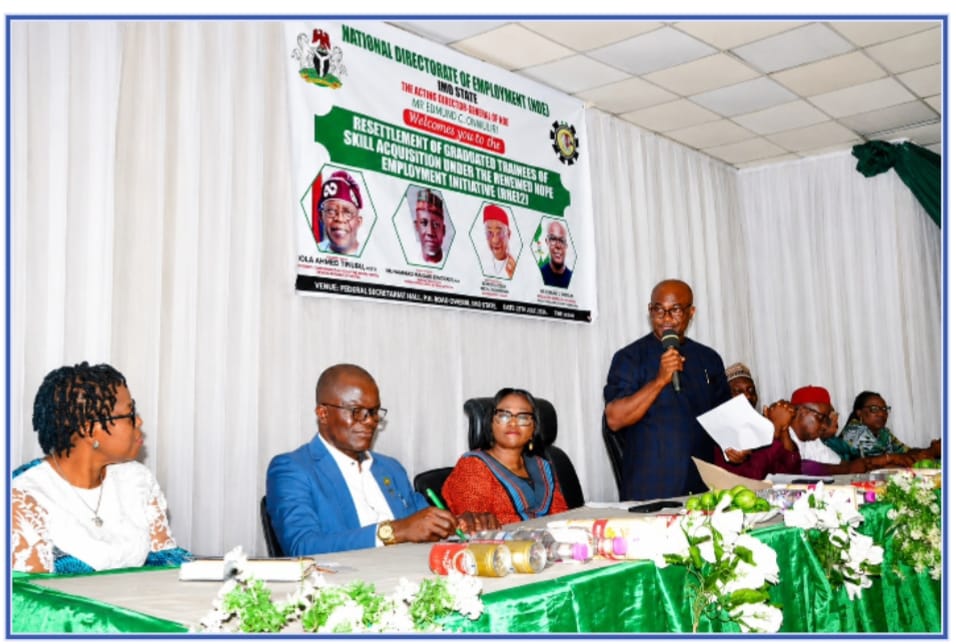 NDE endorses Tinubu’s commitment to create jobs for youth – Empowers RHEI beneficiaries in Imo